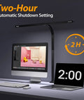 Ultra Wide LED Desk Lamp With Clamp For Your Home Office Eye Care, auto dimming 2 hour timer over monitors and desk setup