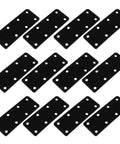 12 Piece Thickened Flat Iron Brackets Black Heavy Duty Corner Braces For Wood Frame Repair And Furniture Assembly Durable Steel Plates