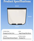 Beefy Magnetic EV Charger Port Cover For Hyundai Ioniq 5 And Ioniq 6, beige waterproof rain cover specifications image