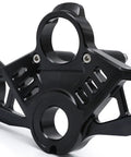 Close-up of black anodized Premium CNC Aluminum Top Triple Tree Clamp for 2020-2024 ZX-25R and ZX-4R motorcycles, precision machined.