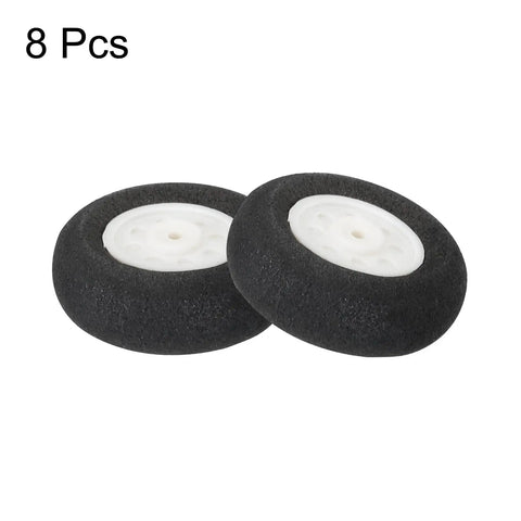 Close-up view of RC Airplane Wheels 25mm Foam Replacement Pack Of 8 For DIY Model Planes And Helicopters Ideal For Indoor And Park Flyers