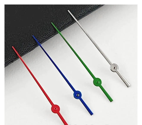 Watch Hands Set 12.5mm Single Second Hand For NH34 NH35 NH36 NH38 Movements Multicolor Silver Gold Blue Green Orange Red Precision Cut
