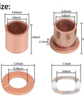 Golf Cart Upper And Lower Spindle Bronze Kingpin Bushing Kit For Club Car DS 1981 Up Replace OEM 8067 7048 1010150 1016389 Easy Front End Repair For Smoother Rides, size chart