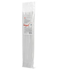 Top Shelf Screw Mount Cable Ties Packed In A Bag Of One Hundred Pieces Measuring Eight Inches Black With A Knockout Fifty Pound Pull Rating Plenum Approved Sun Proof For Indoor Outdoor Cable Wrangling That Is Dead Simple in packaging.