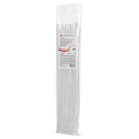 Top Shelf Screw Mount Cable Ties Packed In A Bag Of One Hundred Pieces Measuring Eight Inches Black With A Knockout Fifty Pound Pull Rating Plenum Approved Sun Proof For Indoor Outdoor Cable Wrangling That Is Dead Simple in packaging.