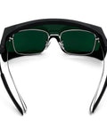 Lightweight IR5.0 Welding Sunglasses Featuring A Snug Wrap-Around Fit For Kickass Eye Protection During Hardcore Shop Jobs And Weekend Garage Builds With Zero Sweat Interference, showing green tinted lenses and snug fit design.