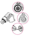 Oumefar 63MPa/630BAR hydraulic test coupling with G1/4 thread, metal body, chain and cap