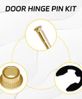4 Piece Door Hinge Pins And Bushings Kit For Ford F100 F150 F250 F350 And Bronco 1980 1985 And 1996 Models, Galvanized Steel
