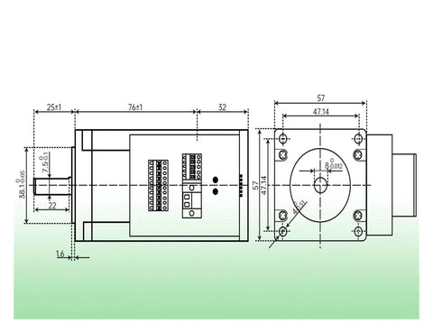 Top Shelf Nema23 Closed Loop Servo Motor Featuring An Integrated Digital Hybrid Drive System That Delivers Straight Up 2Nm Torque And Killer Precision Every Time For Heavy Duty Cnc Rigs And Automation Projects diagram with dimensions.