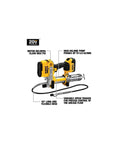 Cordless Grease Gun With 20V Max Battery, Long 42 In Hose, Powers Through Clogged Fittings At Up To 10,000 PSI, Tool Only