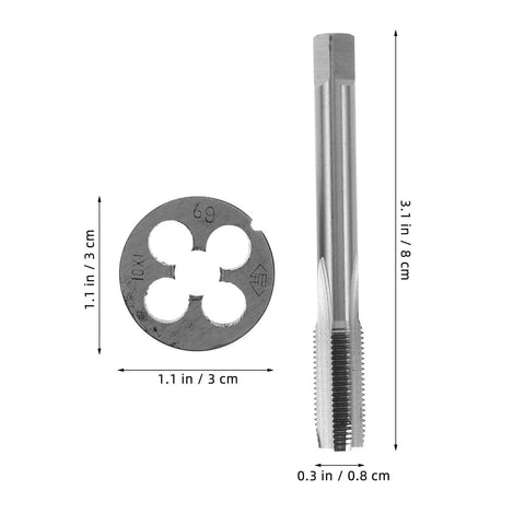 Rock Solid Precision Thread Tap And Die Set With Straight Flute Design For Handheld Convenience And Metal Construction, Perfect For Rapid Thread Repair And DIY Maintenance Tasks That You Can Actually Feel In Your Hands. metal tap and die set, 3.1 in