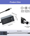 12V 2A Power Adapter For LED Strips CCTV Cameras And Routers, 24W AC To DC Converter With 5.5mm X 2.1mm Tip And 9 Interchangeable Jacks, Plug And Play Ready, Wide 100-240V Input Inner Positive Safe And Reliable, with 150cm cable