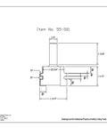 Technical diagram of Beast Half Inch Shank Glue Joint Router Bit with dimensions and design details for carpentry application.
