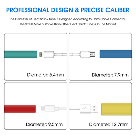 Heat Shrink Tubing Kit 3 To 1 Ratio Dual Wall Electrical Insulation 48 Pcs Assortment for Wire Harness Marine Automotive sizes 6.4mm to 12.7mm