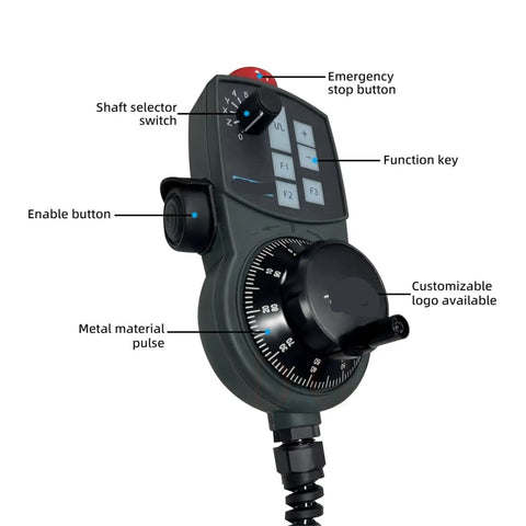 Heavy Duty Replacement Electronic Handwheel Mpg Control For Siemens 6FX2007-1AD03 And 1AD13 Models That Lets You Dial In Precision Like A Boss Without Breaking The Bank, metal CNC control pendant with emergency stop