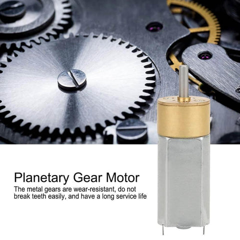 DC 12V Mini Planetary Gearbox Motor With All Brass Reducer, All Metal Construction, High Torque, Low Noise, Micro Speed Reduction Gearbox