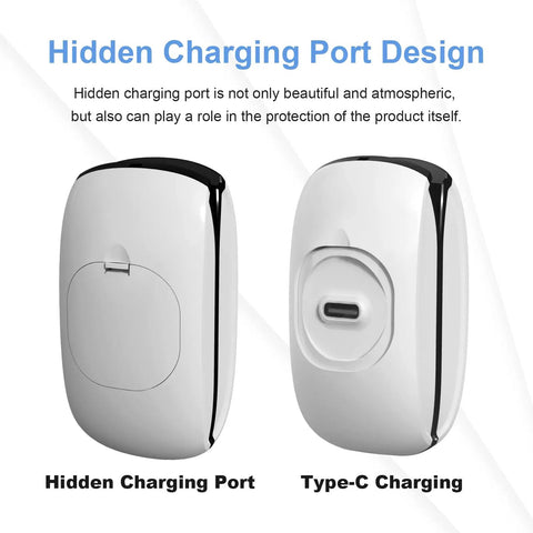 Rechargeable Pulse Oximeter With Fast SpO2 And Pulse Rate Readings In Five To Eight Seconds showing hidden Type-C charging port