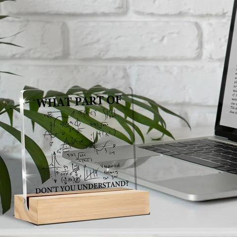 Funny Math And Engineering Desk Sign Acrylic 4 By 4 Inch Plaque Gift For Engineers Teachers And Students Office Decor