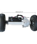 Beefy 24V 350W Brushed Transaxle Motor Kit With Differential and 9x3.50-4 pneumatic wheels, rear drive system for scooters.