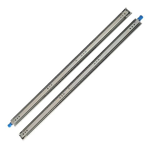 Heavy Duty 40 Inch Drawer Slides Side Mount Full Extension For Cabinets And RVs Made Of Cold Rolled Steel Pair with blue locks