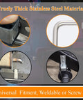 Exhaust Hanger Rod 10 Inch Stainless Steel 3/8 Inch Thick With Mount Bracket And Rubber Isolator detail shots.