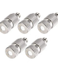 Brass Misting Nozzle Set With Three Sixteenth Inch Thread, 0.1mm Orifice Fogging Spray Heads For Outdoor Cooling System, 5 Pack