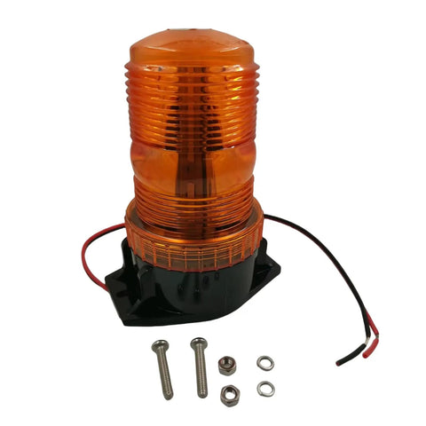 Heavy Duty LED Amber Strobe Beacon Light Straight Bolt On Replacement For Genie Lift Models Gr-08 Gr-12 Gr-15 Gs-1530 Gs-1930 360 Degree Warning Signal 4 Flash Patterns Rock Solid Jobsite Gear