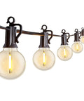 Outdoor String Lights 29 Feet G40 LED Patio Lighting Plug In With 13 Plastic Edison Bulbs And 1 Spare Waterproof Connectable