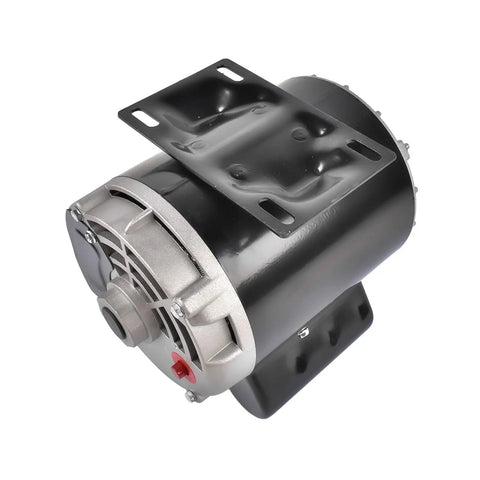 Garage Grade Electric Motor Optimized For Air Compressor Workflows yields two Hp with 56 frame, rugged black casing and sturdy mounting bracket.