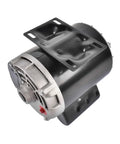Heavy Duty 2HP Air Compressor Motor With 120 240V Single Phase Power Brings Bang For Your Buck Performance And Smooth Plug And Play Shop Floor Upgrade, side view.