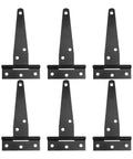 Rustproof Iron T Shaped Hinges For Doors, Gates, Sheds, Fences And Wooden Boxes, Tough As Nails Black Coated Hardware