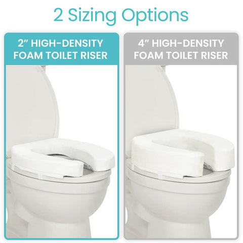 Solid Comfort Universal Toilet Seat Riser Cushion For Seniors Helping Hip Knee Pain Relief Elevated Bathroom Seat No Fuss Setup Thick Padding Makes Every Sit Stand Transfer Smooth Stress Free Daily Essential Aid