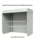 Super Tough Outdoor Electric Charger Rain Cover Hella Rugged Weatherproof Box For Wall Mounted Type Two Charging Station robust metal design