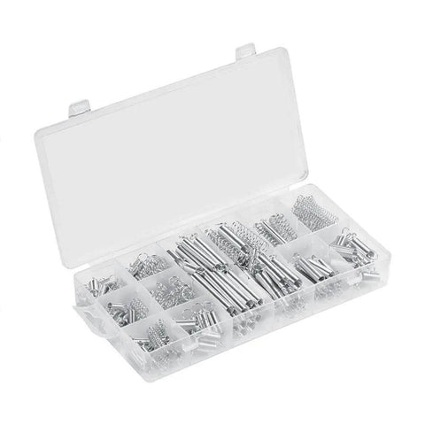 Check Out This Awesome 200 Piece Spring Kit With 20 Solid Sizes For All Your Gadget Fixes And Diy Projects Featuring Easy Storage Box That Lets You Grab The Right Compression Or Extension Springs Fast. Clear plastic 200-piece spring kit with assorted metal compression and extension springs in storage box