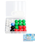 Open box of Organic Chemistry Molecular Model Kit Set For Classrooms And Home Study With Color Coded Atom And Bond Models Hands On Teaching Tool.