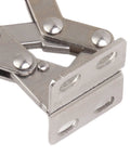 Close-up of Toggle Clamp Latch for Woodworking and Welding, One Hand Operation, Stainless Steel Push Pull Lever Fastener