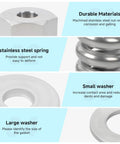 Spring Barrel Nut Assembly Rock Solid Replacement keeps pool water crisp; includes stainless steel nut, spring, small and large washers.