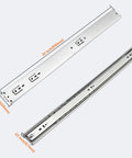 1 Pair 22 Inch Rear And Side Mount Drawer Slides With Brackets, Built To Last Heavy Duty Ball Bearing Soft Close Full Extension Drawer Runners