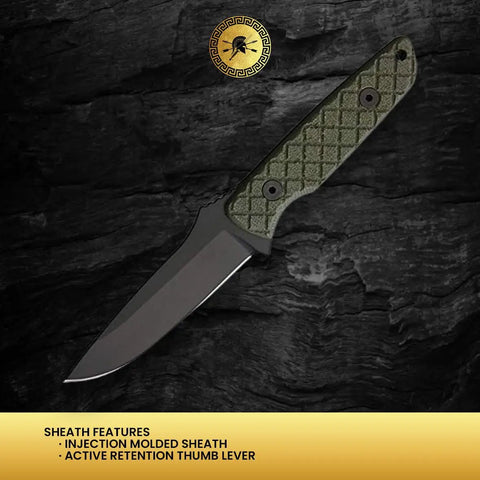 Alala Fixed Blade Knife For Everyday Carry Dope Modern EDC Gear Black Finish Unisex Knife With Hand Wash Only Durable Steel