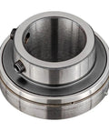 Close-up of Three Quarters Of An Inch Set Screw Mounted Pillow Block Bearing in 52100 alloy steel with cast iron housing for industrial machinery