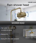 10 Inch Luxury Rain Shower System With Wall Mount Overhead Rain Head And Hand Shower, Brass Valve Body And Trim Included