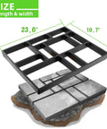 Oversized Walk Maker Concrete Molds 10 Grid Paver Form No Brainer DIY Pathway Lawn 23.6x19.7 inches displayed on concrete path