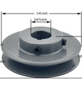 Beefy 3.45 Inch Outer Diameter V Belt Pulley One Groove With Seven Eighths Inch Bore For A 3L And 4L Belts Cast Iron Motor Pulley