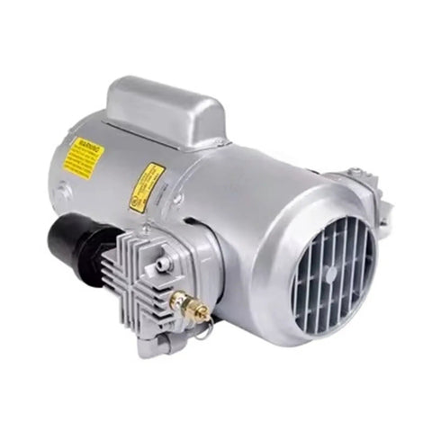 Heavy Duty Piston Vacuum Pump Model 3HBE10 M303X with aluminum housing and air connector, built for industrial suction.