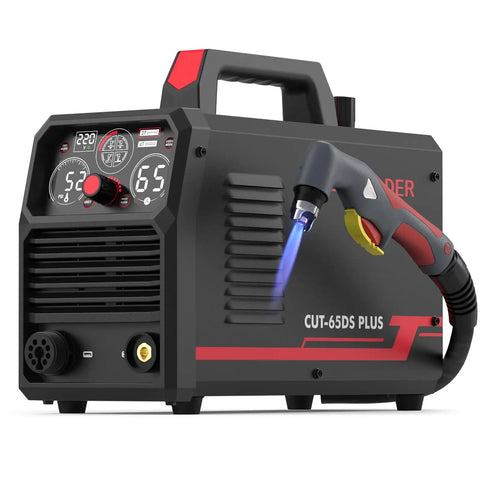4 In 1 Plasma Cutter With 65 Amp Dual Voltage 110 Volt 220 Volt Non High Frequency Non Touch Pilot Arc For Plate Cutting