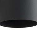 6 Inch Cylinder Outdoor Wall Sconce With 2 Light Up And Down Modern Aluminum Black Finish close-up view of bottom section
