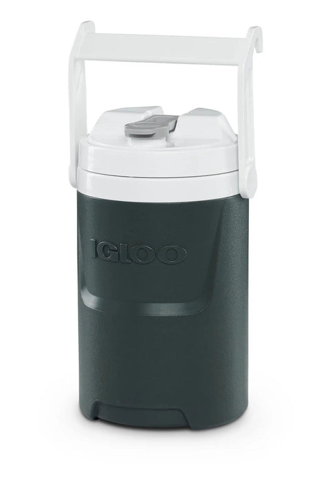 Half-Gallon Insulated Beverage Cooler In Charcoal, Wide-Mouth Design, Flip Cap For Quick Opening And Secure Snap