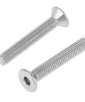 Close-up of M4 socket screws from 180Pcs M4 Socket Screws Set With 304 Stainless Flat Head Nuts Assortment Kit for DIY use