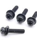 Replacement Tv Stand Screws Kit Features Four Premium Metric Black Machine Screws to securely attach TV base legs.