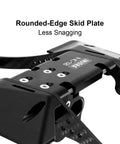 Low Center Gravity Carbon Fiber Chassis Kit With Center Transmission For 1 To 10 RC Crawlers Upgrade Beefy Ultra Lightweight Durable Frame Compatible With AR44 Axles And More, featuring rounded-edge skid plate for less snagging.